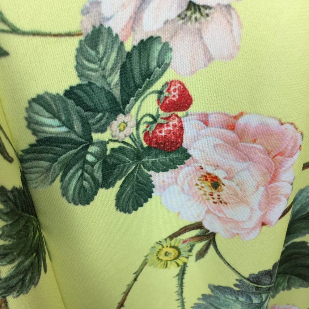 Asos Maxi Dress Size 6 Womans Yellow Floral Print Ruffle Sleeve Back V-Neck - Picture 8 of 13